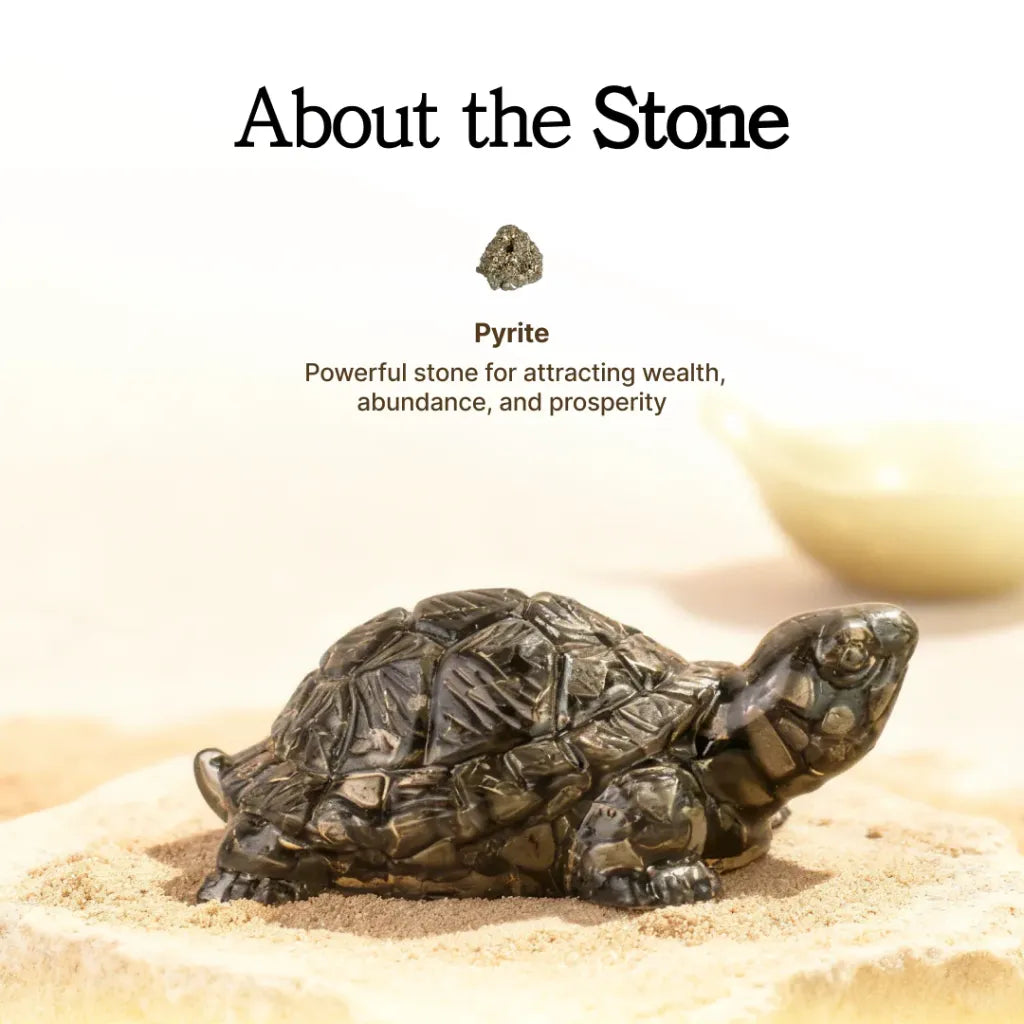 Pyrite Tortoise (Kachhua) for Money, Protection & Vastu