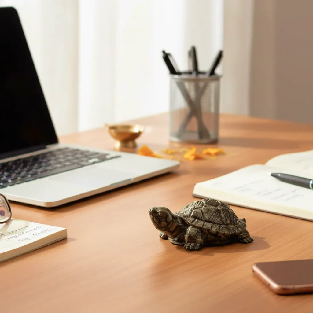 Pyrite Tortoise (Kachhua) for Money, Protection & Vastu